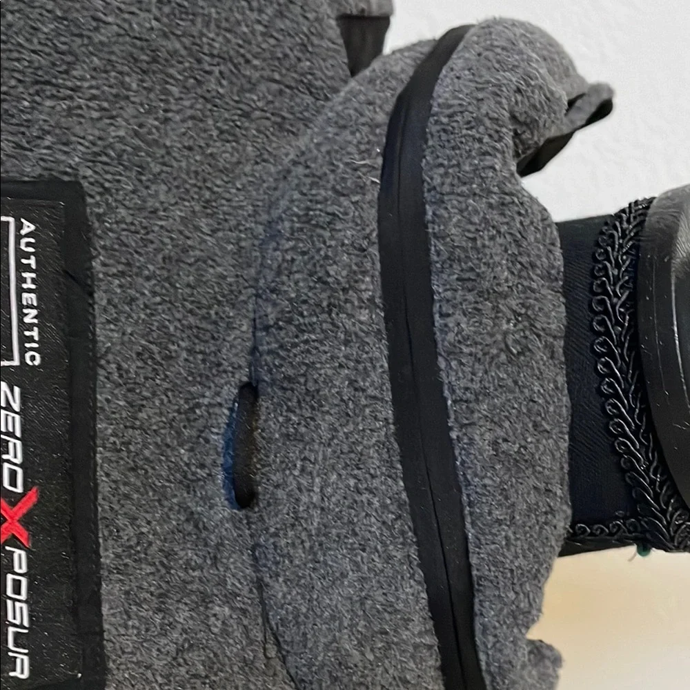 Zero x posur Black and Gray Puffer Jacket